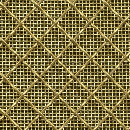 Two pieces of crimped brass mesh, one pc is small hole and another is larger hole.